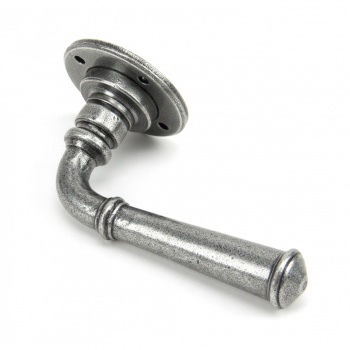 Pewter Regency Lever On Rose